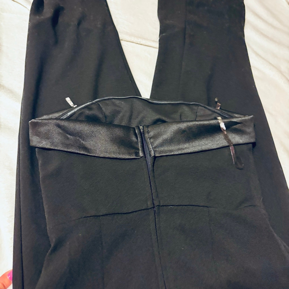 Black Strapless Wide Leg Jumpsuit M - Picture 5 of 8